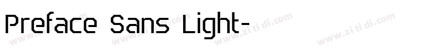Preface Sans Light字体转换